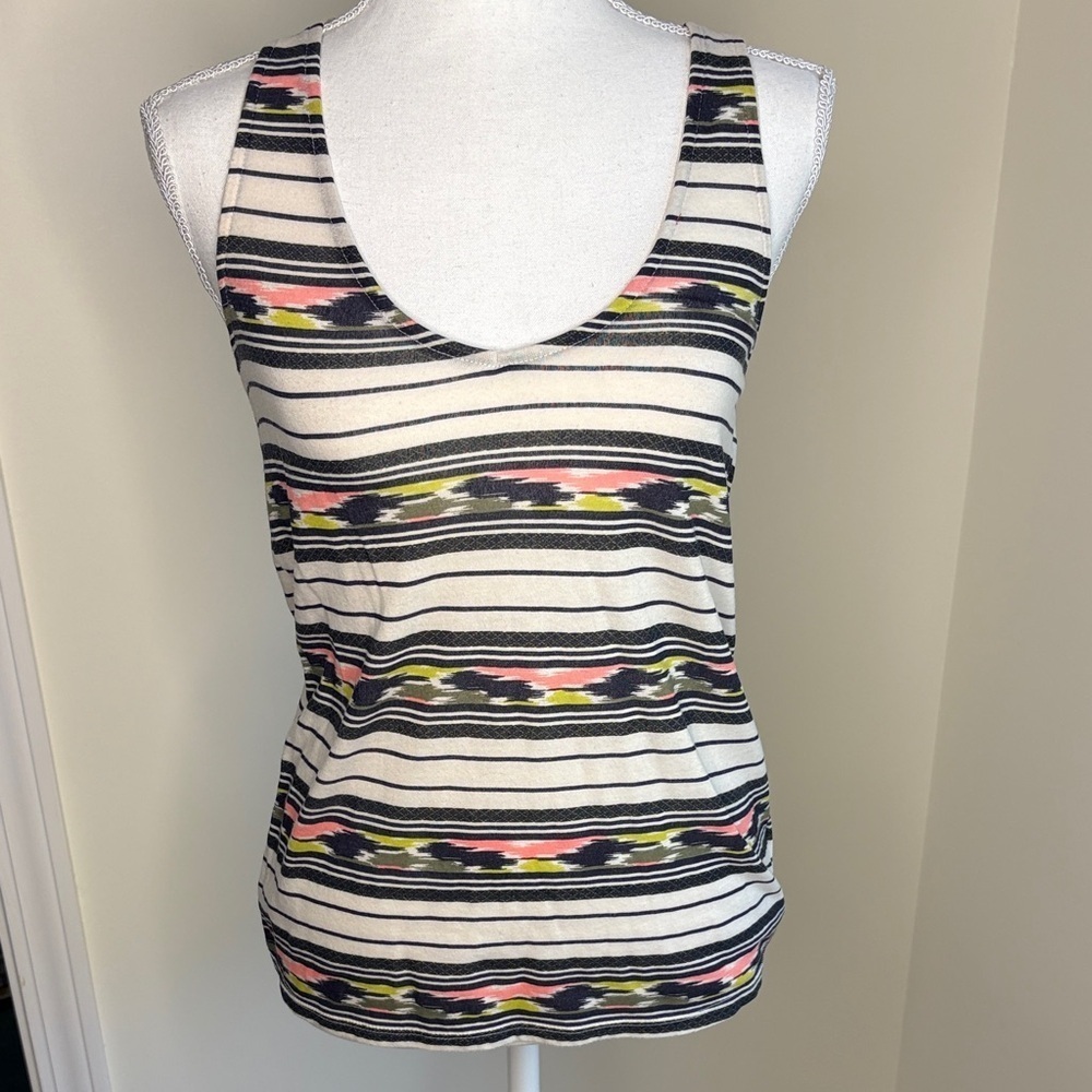 BDG Women's Striped Tank Top - Black, White, Pink, Yellow. Small